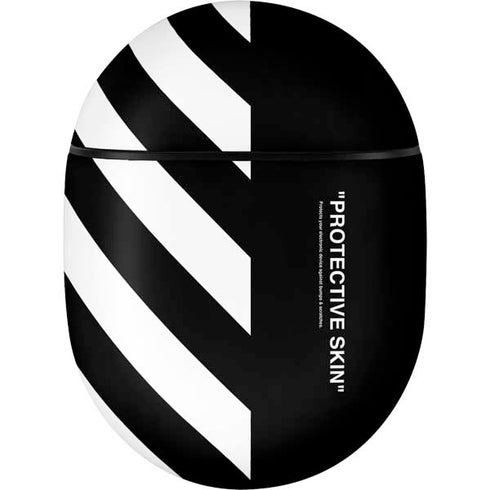 Black and White Stripes Google Pixel Buds Skin